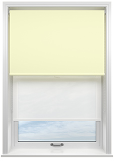 Rimini (Blackout), Cream & Optima Chiffon - Double Roller Blind